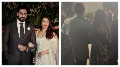 Aishwarya Rai was spotted with Amitabh Bachchan on Thursday. Aishwarya Rai was spotted with Amitabh Bachchan on Thursday.