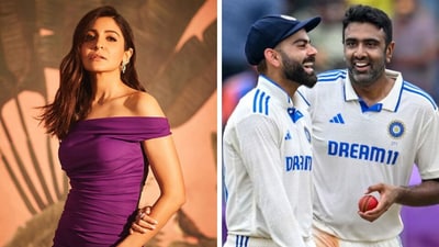 Anushka Sharma celebrates the legacy of Ravichandran Ashwin. Anushka Sharma celebrates the legacy of Ravichandran Ashwin.