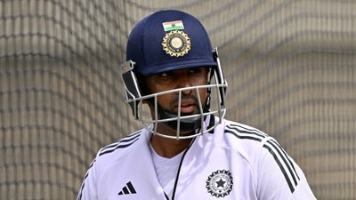 India's Ravichandran Ashwin prepares to bat during a practice session at Optus Stadium in Perth (AFP) India's Ravichandran Ashwin prepares to bat during a practice session at Optus Stadium in Perth (AFP)