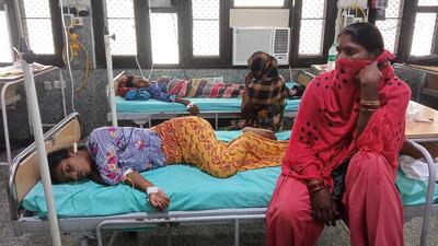 Diarrhoea patients at a civil hospital in Panchkula in 2021. (HT File Photo) Diarrhoea patients at a civil hospital in Panchkula in 2021. (HT File Photo)