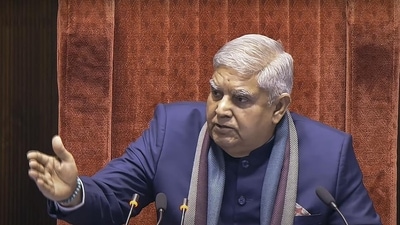 Vice president of India and Rajya Sabha chairperson Jagdeep Dhankhar, (PTI file)