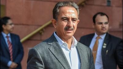 Minister of state for external affairs Kirti Vardhan Singh at the Parliament House on Thursday. (ANI Photo) Minister of state for external affairs Kirti Vardhan Singh at the Parliament House on Thursday. (ANI Photo)