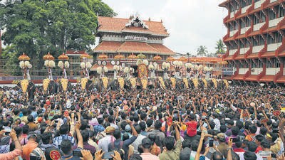 The Thiruvambady and Paramekkavu Devaswoms, organisers of Kerala’s iconic Thrissur Pooram festival, appealed in the Supreme Court against the high court order. (REUTERS) The Thiruvambady and Paramekkavu Devaswoms, organisers of Kerala’s iconic Thrissur Pooram festival, appealed in the Supreme Court against the high court order. (REUTERS)