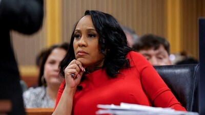 FILE PHOTO: Fulton County District Attorney Fani Willis attends a hearing on the Georgia election interference case, March 1, 2024, in Atlanta, Georgia, U.S. Alex Slitz/Pool via REUTERS/File Photo (via REUTERS)