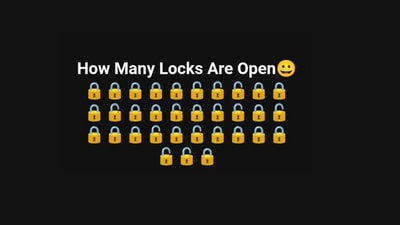 The picture shows rows of lock emojis, some of which are open while others are closed. (X/@Orchmanyy) The picture shows rows of lock emojis, some of which are open while others are closed. (X/@Orchmanyy)
