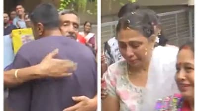 Ashwin's parents get emotional after he returns home Ashwin's parents get emotional after he returns home