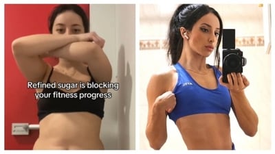 Leana shared what happened to her body after reducing her refined sugar intake. (Instagram/ fitzyelifts) Leana shared what happened to her body after reducing her refined sugar intake. (Instagram/ fitzyelifts)