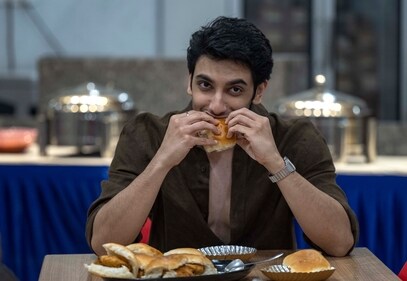 Vedang Raina enjoys vada pao at his school canteen (Photo: Satish Bate) Vedang Raina enjoys vada pao at his school canteen (Photo: Satish Bate)