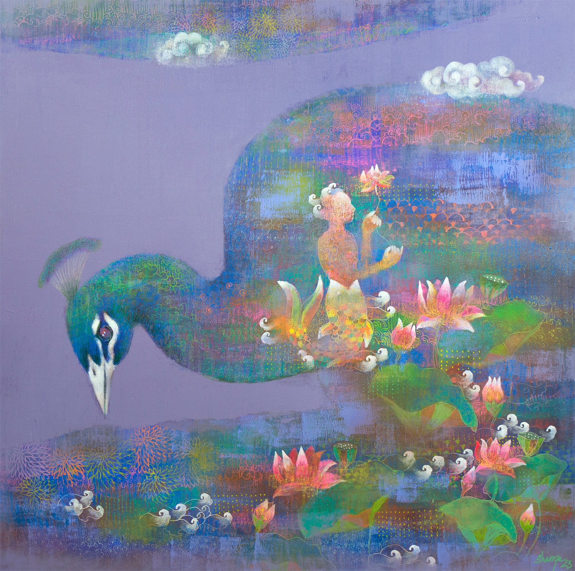 An artwork from Shampa Sircar Das' Mayura series.