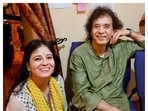 Anuradha Pal with Ustad Zakir Hussain Anuradha Pal with Ustad Zakir Hussain
