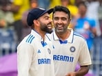 India's Ravichandran Ashwin with teammate Virat Kohli