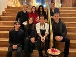 Vikas Khanna posed for a photo with Anne Hathaway outside his restaurant. 
