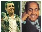 Sonu Nigam; (right) Mohammed Rafi Sonu Nigam; (right) Mohammed Rafi