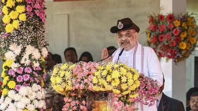 Amit Shah addresses on the occasion of 61st Raising Day of SSB (PTI) Amit Shah addresses on the occasion of 61st Raising Day of SSB (PTI)