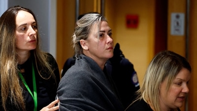 Caroline Darian, the daughter of Frenchwoman Gisele Pelicot,, leaves the courtroom after the verdict in the trial for Dominique Pelicot and 50 co-accused, at the courthouse in France. (REUTERS)