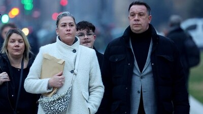 However, Gisele's three children, daughter Caroline Darian (second L), sons David (R) and Florian Pelicot expressed discontent over the low sentences awarded to the other 50 co-defendants, who have received jail terms of between 3-15 years. (AFP) However, Gisele's three children, daughter Caroline Darian (second L), sons David (R) and Florian Pelicot expressed discontent over the low sentences awarded to the other 50 co-defendants, who have received jail terms of between 3-15 years. (AFP)