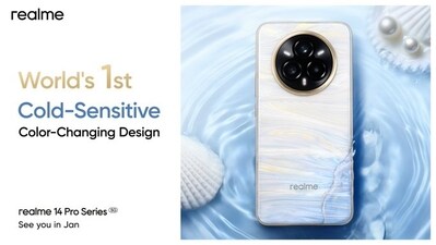 Realme 14 Pro is to launch with a colour-changing back panel, check details. (Realme) Realme 14 Pro is to launch with a colour-changing back panel, check details. (Realme)