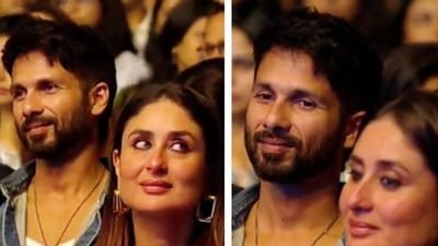 Shahid Kapoor and Kareena Kapoor at their kids' event at Dhirubhai International School. Shahid Kapoor and Kareena Kapoor at their kids' event at Dhirubhai International School.