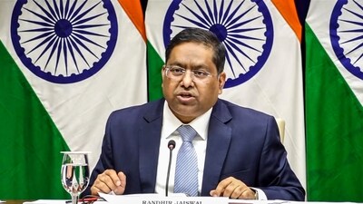 Randhir Jaiswal, the spokesperson of the Ministry of External Affairs, addresses a press conference. (PTI file photo) Randhir Jaiswal, the spokesperson of the Ministry of External Affairs, addresses a press conference. (PTI file photo)