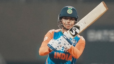 Smriti Mandhana plays a shot during the third T20I vs West Indies. (PTI) Smriti Mandhana plays a shot during the third T20I vs West Indies. (PTI)