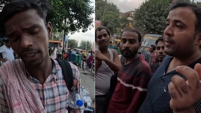 The rickshaw puller can be heard refusing to accept the money. (Instagram/@samesamevic ) The rickshaw puller can be heard refusing to accept the money. (Instagram/@samesamevic )