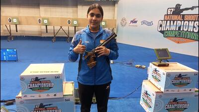 Suruchi became the national champion in 10m air pistol on Friday. (HT Photo) Suruchi became the national champion in 10m air pistol on Friday. (HT Photo)