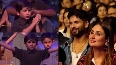 Shahid Kapoor and Kareena Kapoor on Misha Kapoor and Taimur Ali Khan's annual day