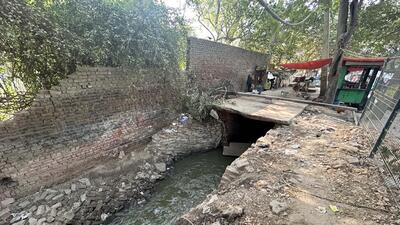 The storm water drain at Sector 22 on Thursday. (Parveen Kumar/HT Photo) The storm water drain at Sector 22 on Thursday. (Parveen Kumar/HT Photo)
