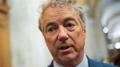U.S. Senator Rand Paul (R-KY) speaks with members of the media ahead of a Senate vote to begin work on a bill that includes aid for Ukraine, Israel and Taiwan in Washington, U.S. REUTERS/Nathan Howard/File Photo (REUTERS)
