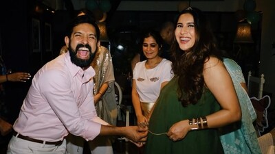 Vikrant Massey and his wife Sheetal Thakur Vikrant Massey and his wife Sheetal Thakur