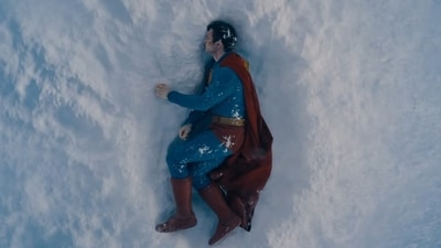 David Corenswet's Superman struck the Yamcha Death Pose in the first teaser trailer of the upcoming DC Studios' 2025 James Gunn film. (DC) David Corenswet's Superman struck the Yamcha Death Pose in the first teaser trailer of the upcoming DC Studios' 2025 James Gunn film. (DC)