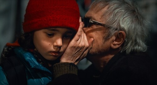 Leos Carax with Naïm El Kaldaou in a still from An Urban Allegory. Leos Carax with Naïm El Kaldaou in a still from An Urban Allegory.