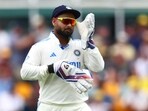 India's wicketkeeper Rishabh Pant looks on during the first day of the third cricket Test match.