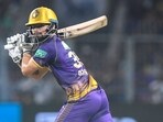 Rinku Singh in action for KKR. Rinku Singh in action for KKR.