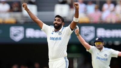 India's Jasprit Bumrah celebrates the dismissal of Australia's Nathan McSweeney. (BCCI- X) India's Jasprit Bumrah celebrates the dismissal of Australia's Nathan McSweeney. (BCCI- X)