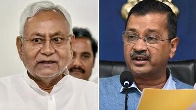 Bihar chief minister Nitish Kumar and former Delhi chief minister Arvind Kejriwal. Bihar chief minister Nitish Kumar and former Delhi chief minister Arvind Kejriwal.