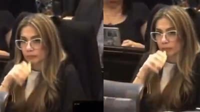 Video of Colombian Lawmaker Cathy Juvinao Vaping during Parliamentary Session went viral. (X) Video of Colombian Lawmaker Cathy Juvinao Vaping during Parliamentary Session went viral. (X)