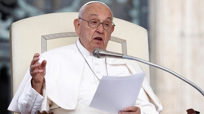 As a precaution, Pope Francis, who recently turned 88 and has been unwell with a severe cold, will lead the customary Sunday Angelus prayer from inside his home. (REUTERS)