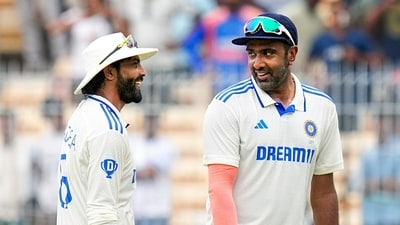Ravichandran Ashwin and Ravindra Jadeja after their win against Bangladesh. (PTI) Ravichandran Ashwin and Ravindra Jadeja after their win against Bangladesh. (PTI)