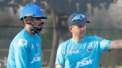 File image of Ricky Ponting with Shreyas Iyer. (Delhi Capitals) File image of Ricky Ponting with Shreyas Iyer. (Delhi Capitals)