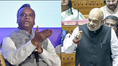 Taking a dig at the Union Home Minister, Kharge said his problem is that Ambedkar and equality are not in his thoughts. Taking a dig at the Union Home Minister, Kharge said his problem is that Ambedkar and equality are not in his thoughts.