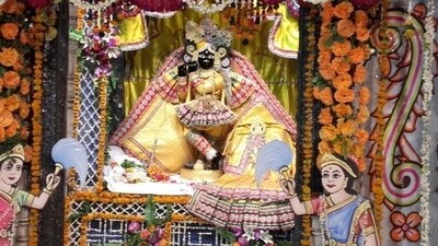 Visitors are urged by the Thakur Bankebihari Temple in Vrindavan to "dress modestly" and abstain from wearing "indecent clothes" while on the temple grounds (Hindustan Times)