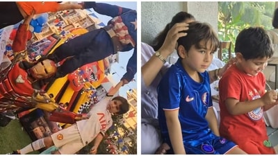 Saba Pataudi shared an inside video from Taimur Ali Khan's 8th birthday celebrations. Saba Pataudi shared an inside video from Taimur Ali Khan's 8th birthday celebrations.