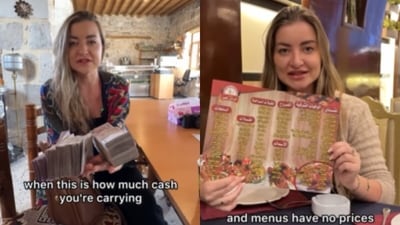 Travel influencer's video exposed Syria's economic crisis, showing hyperinflation's harsh impact. (Instagram/elona) Travel influencer's video exposed Syria's economic crisis, showing hyperinflation's harsh impact. (Instagram/elona)