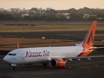 An Akasa Air passenger aircraft taxis on the tarmac at Chhatrapati Shivaji International Airport in Mumbai, India, May 2, 2023.