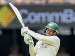 Australia's Usman Khawaja in action. Australia's Usman Khawaja in action.