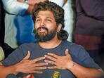 Actor Allu Arjun addressed a press conference in Hyderabad on Saturday. Actor Allu Arjun addressed a press conference in Hyderabad on Saturday.