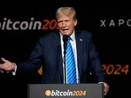 Republican presidential candidate former President Donald Trump speaks at the Bitcoin 2024 Conferenc, July 27, 2024, in Nashville, Tenn. Republican presidential candidate former President Donald Trump speaks at the Bitcoin 2024 Conferenc, July 27, 2024, in Nashville, Tenn.