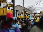 Workers at Starbucks, Amazon and some other prominent consumer brands still are fighting for their first contracts. Workers at Starbucks, Amazon and some other prominent consumer brands still are fighting for their first contracts.