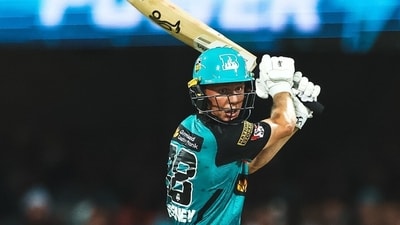 Nathan McSweeney in action for Brisbane Heat. Nathan McSweeney in action for Brisbane Heat.